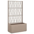 Miniatyrbillede 3 af 10: The Living Store plantekasse med espalier 80x36x140 cm PP lysebrun -  Plantekrukker