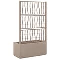 Miniatyrbillede 6 af 10: The Living Store plantekasse med espalier 80x36x140 cm PP lysebrun -  Plantekrukker