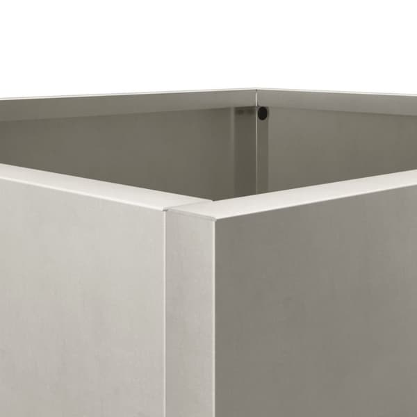 The Living Store Odlingslåda silver 49x47x46 cm rostfritt stål - Krukor & odlingslådor