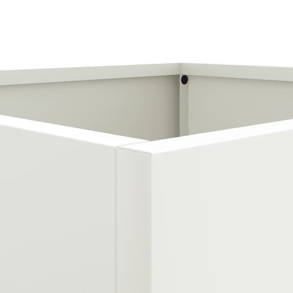 The Living Store plantekasser 2 stk. 42x40x39 cm koldvalset stål hvid -  Plantekrukker
