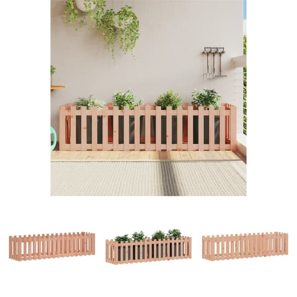 The Living Store højbed med stakitdesign 200x50x50 cm massivt douglasgran -  Plantekrukker