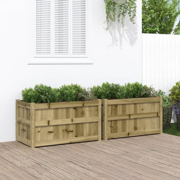 The Living Store Planteringslådor 2 st impregnerad furu -  Krukor & odlingslådor