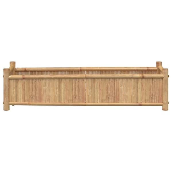 The Living Store plantekasse 100x30x25 cm bambus - Plantekrukker