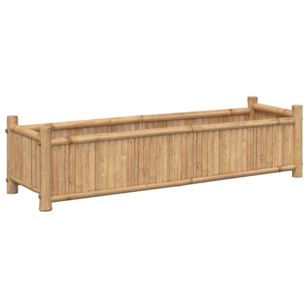The Living Store plantekasse 100x30x25 cm bambus -  Plantekrukker