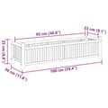 Miniatyrbillede 9 af 9: The Living Store plantekasse 100x30x25 cm bambus -  Plantekrukker