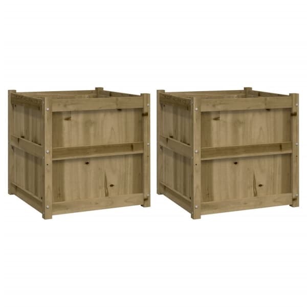 The Living Store Planteringslådor 2 st impregnerad furu -  Krukor & odlingslådor