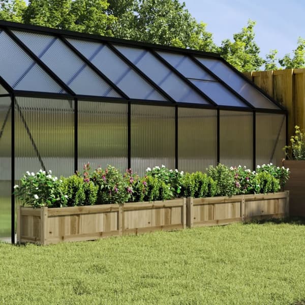The Living Store plantekasser 2 stk. imprægneret fyrretræ -  Plantekrukker