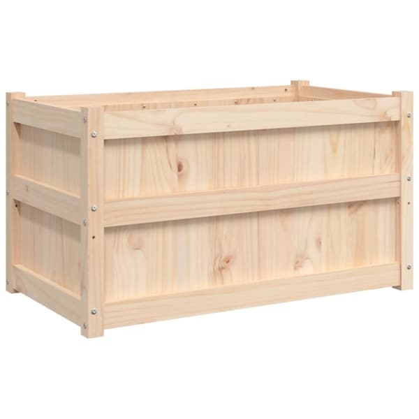 The Living Store Odlingslåda 90x50x50 cm massiv furu -  Krukor & odlingslådor