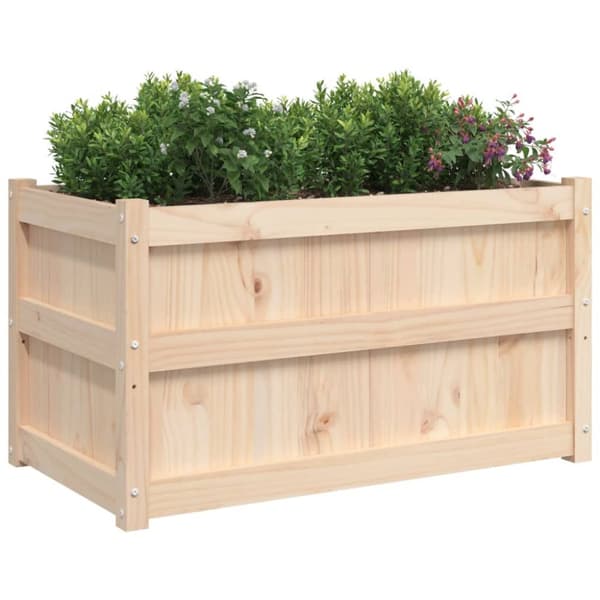 The Living Store Odlingslåda 90x50x50 cm massiv furu -  Krukor & odlingslådor