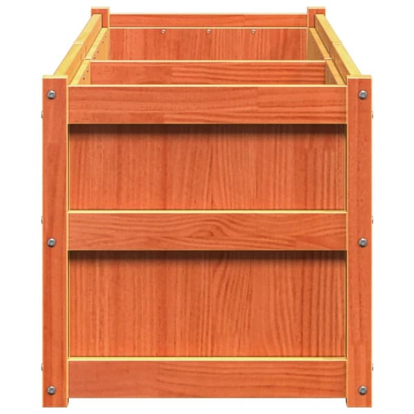 The Living Store plantekasse 90x50x70 cm massivt fyrretræ gyldenbrun - Plantekrukker