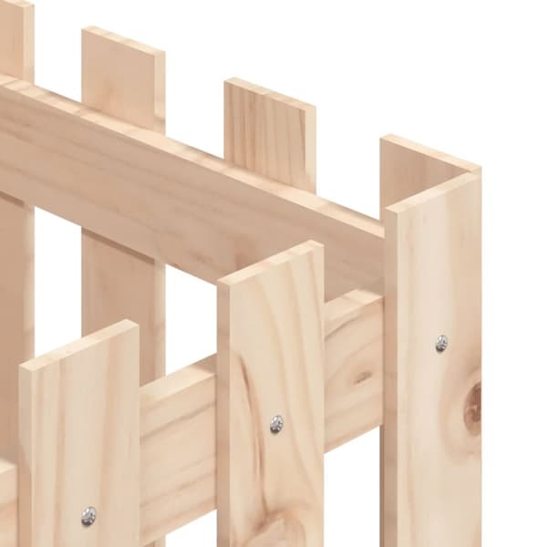 The Living Store plantekasse med stakitdesign 40x40x40 cm massivt fyrretræ -  Plantekrukker