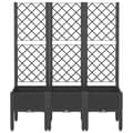 Miniatyrbillede 4 af 9: The Living Store plantekasse med espalier 120x40x142 cm PP sort -  Plantekrukker