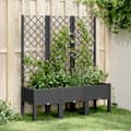 Miniatyrbillede 2 af 9: The Living Store plantekasse med espalier 120x40x142 cm PP sort -  Plantekrukker