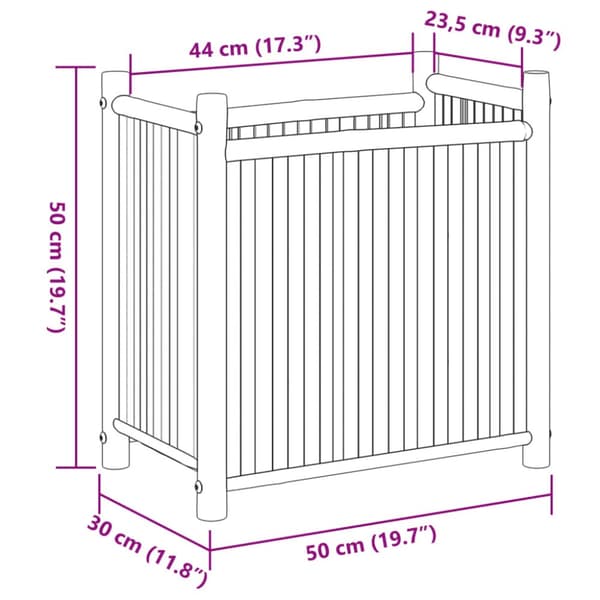 The Living Store plantekasse 50x30x50 cm bambus - Plantekrukker