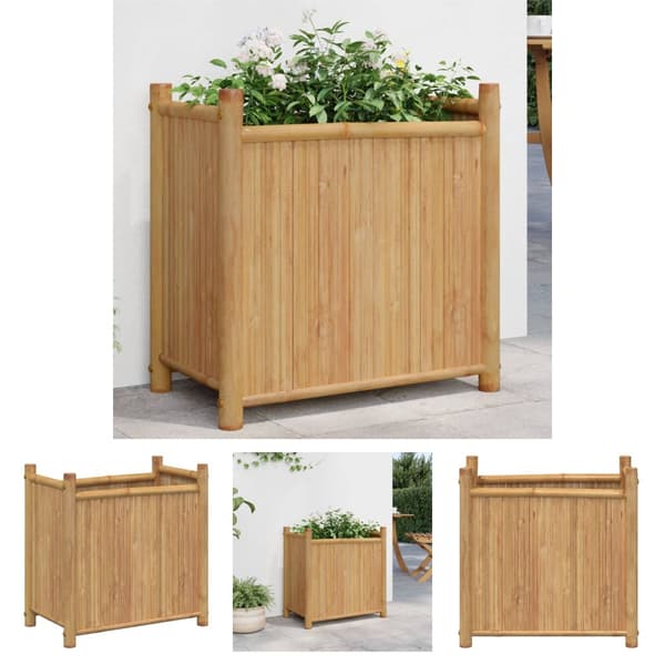 The Living Store plantekasse 50x30x50 cm bambus - Plantekrukker