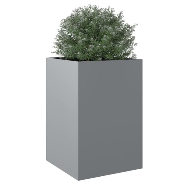 The Living Store Odlingslåda silver 52x48x75 cm galvaniserat stål - Krukor & odlingslådor