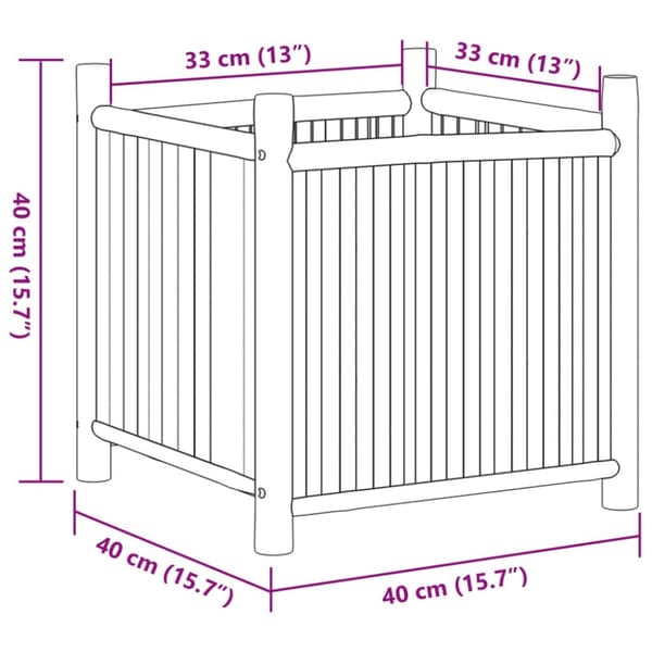 The Living Store Odlingslåda 40x40x40 cm bambu - Krukor & odlingslådor