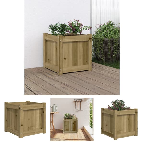 The Living Store Odlingslåda 40x40x40 cm impregnerat furu -  Krukor & odlingslådor