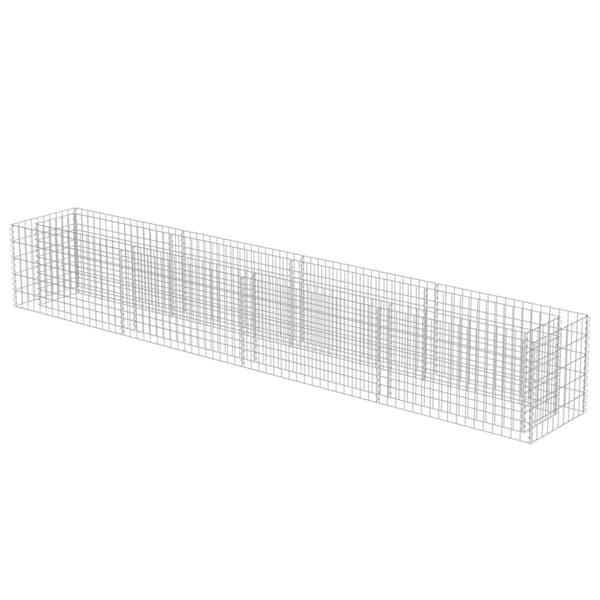 Plantekrukker - Living gabion-højbed 360x50x50 cm galvaniseret stål