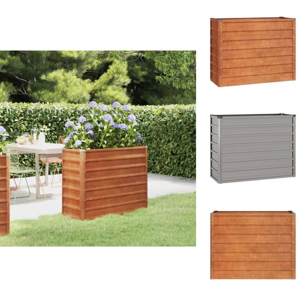 Plantekrukker - Living højbed 100x40x77 cm cortenstål rustfarvet