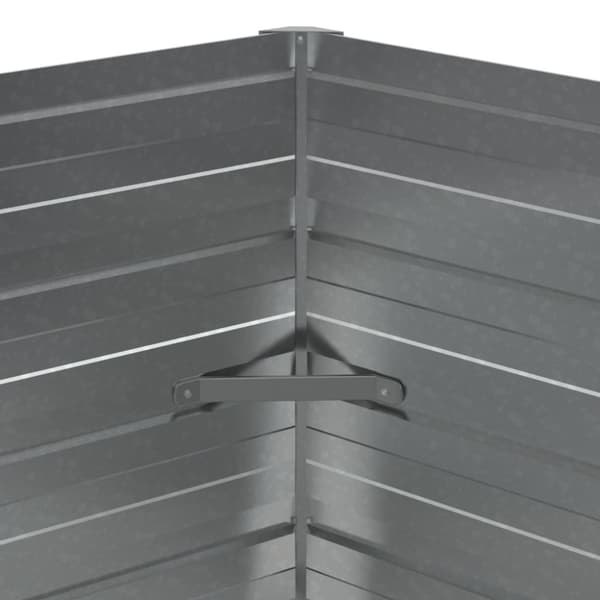 Plantekrukker - Living højbed 129x45 cm galvaniseret stål sølvfarvet