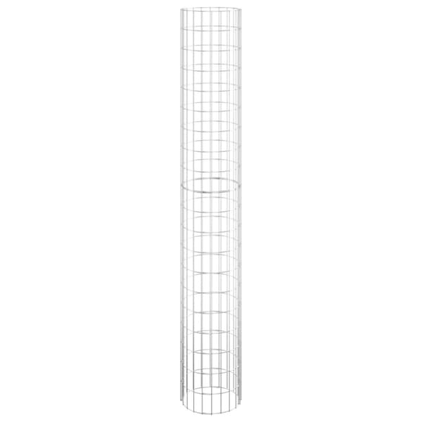 Plantekrukker - Living rundt gabion-havebede 3 stk. Ø30x200 cm galvaniseret stål