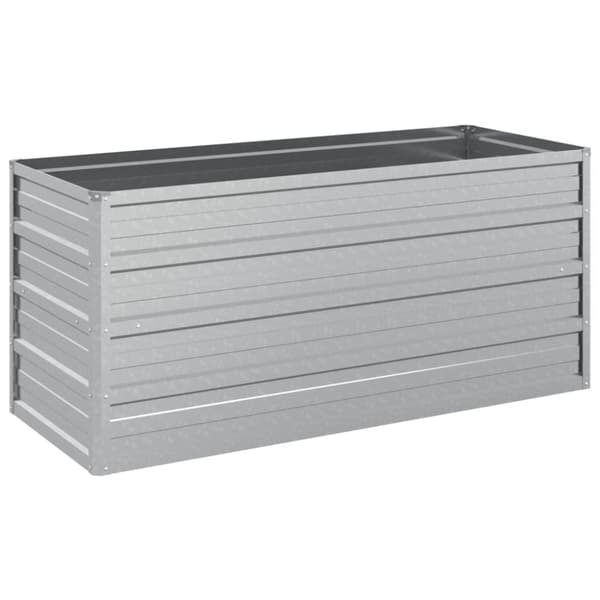 Krukor & odlingslådor - Living Odlingslåda upphöjd galvaniserat stål 100x40x45 cm silver