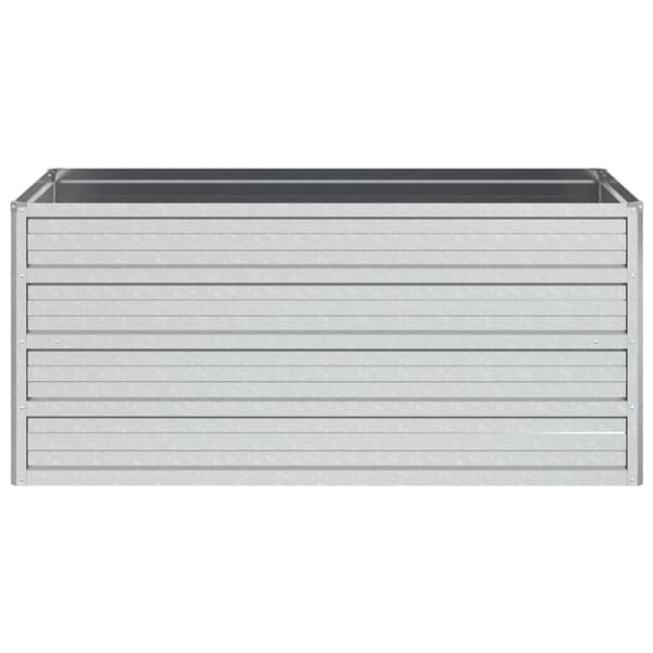 Krukor & odlingslådor - Living Odlingslåda upphöjd galvaniserat stål 100x40x45 cm silver