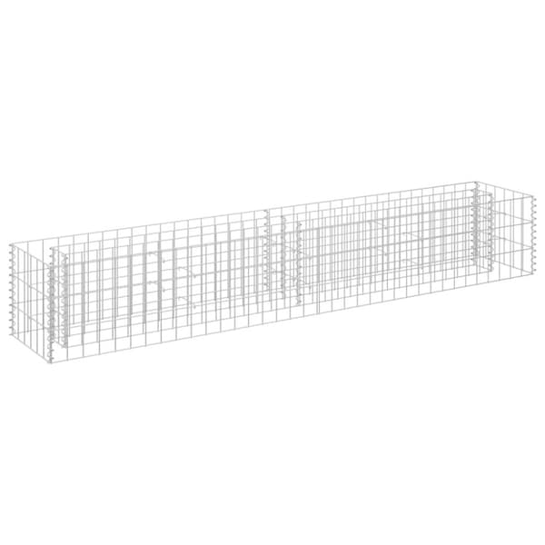 Krukor & odlingslådor - Living Planteringsgabion upphöjd galvaniserat stål 180x30x30 cm