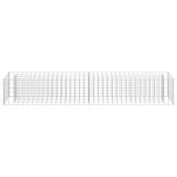 Krukor & odlingslådor - Living Planteringsgabion upphöjd galvaniserat stål 180x30x30 cm