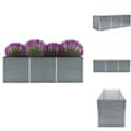 Miniatyrbillede 1 af 8: Plantekrukker - Living forhøjet plantekasse 240x80x77 cm galvaniseret stål grå