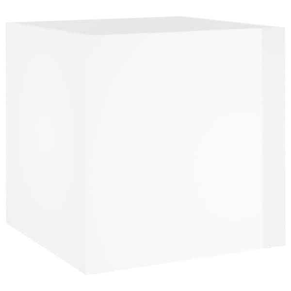 Krukor & odlingslådor - Living Odlingslåda vit högglans 40x40x40 cm konstruerat trä