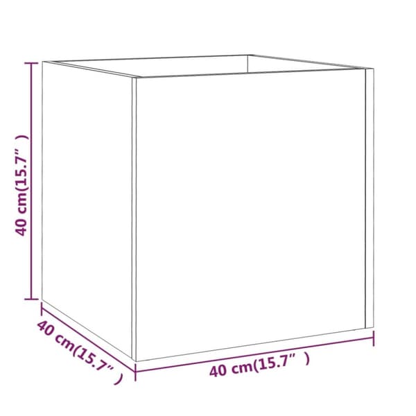 Krukor & odlingslådor - Living Odlingslåda vit högglans 40x40x40 cm konstruerat trä