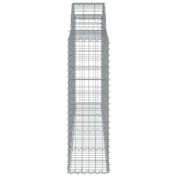 Plantekrukker - Living buet gabionkurv 200x30x100/120 cm galvaniseret jern