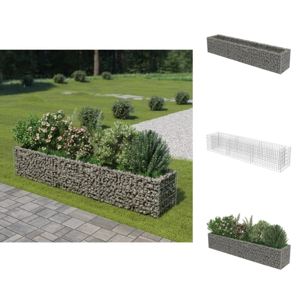 Plantekrukker - Living gabion-højbed 270x50x50 cm galvaniseret stål