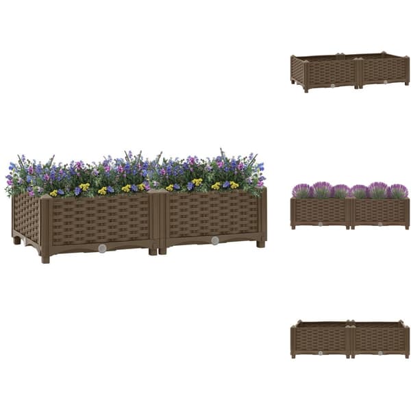 Plantekrukker - Living højbed 80x40x23 cm polypropylen