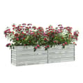 Miniatyrbillede 4 af 8: Plantekrukker - Living højbed 160x40x45 cm galvaniseret stål sølvfarvet