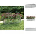 Miniatyrbillede 1 af 8: Plantekrukker - Living højbed 160x40x45 cm galvaniseret stål sølvfarvet