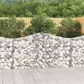 Miniatyrbillede 2 af 7: Plantekrukker - Living buede gabionkurve 3 stk. 200x30x100/120 cm galvaniseret jern
