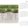 Miniatyrbillede 1 af 7: Plantekrukker - Living buede gabionkurve 3 stk. 200x30x100/120 cm galvaniseret jern