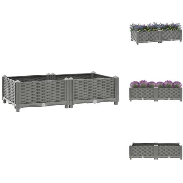 Plantekrukker - Living højbed 80x40x23 cm polypropylen
