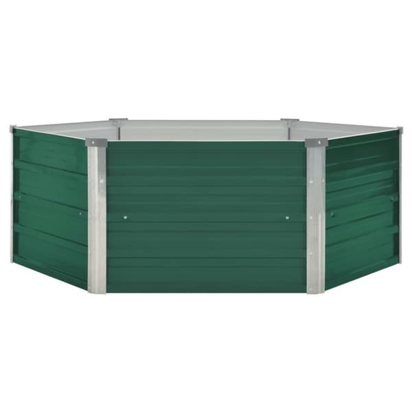 Plantekrukker - Living højbed 129x129x46 galvaniseret stål grøn