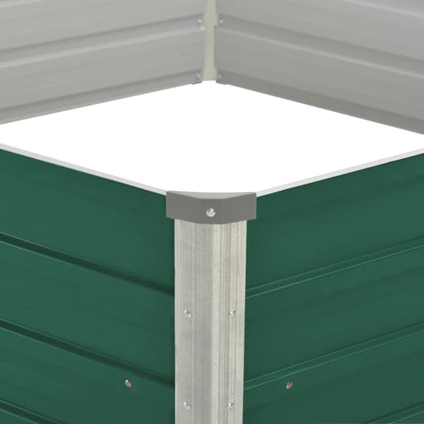 Plantekrukker - Living højbed 129x129x46 galvaniseret stål grøn