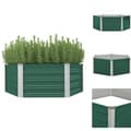 Miniatyrbillede 1 af 7: Plantekrukker - Living højbed 129x129x46 galvaniseret stål grøn
