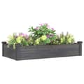 Miniatyrbillede 4 af 9: Plantekrukker - Living højbed med foring 120x60x25 cm massivt fyrretræ grå