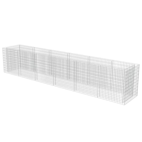 Krukor & odlingslådor - Living Planteringsgabion upphöjd galvaniserat stål 540x90x100 cm