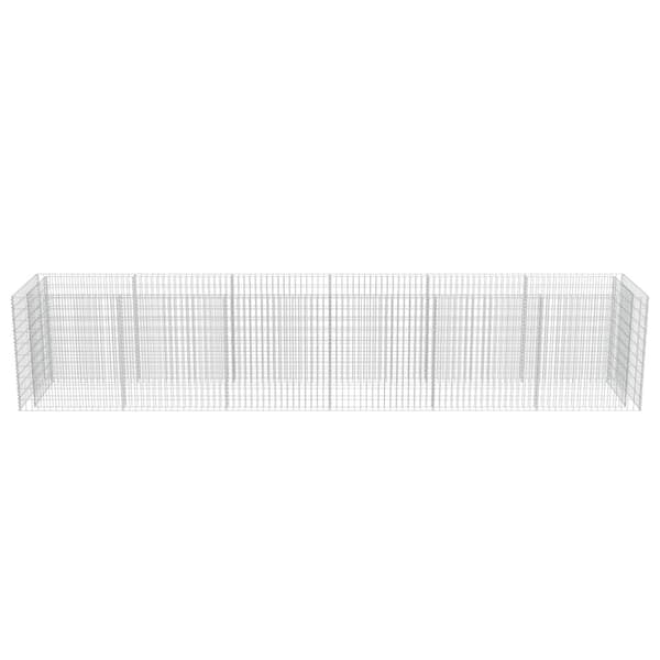 Krukor & odlingslådor - Living Planteringsgabion upphöjd galvaniserat stål 540x90x100 cm