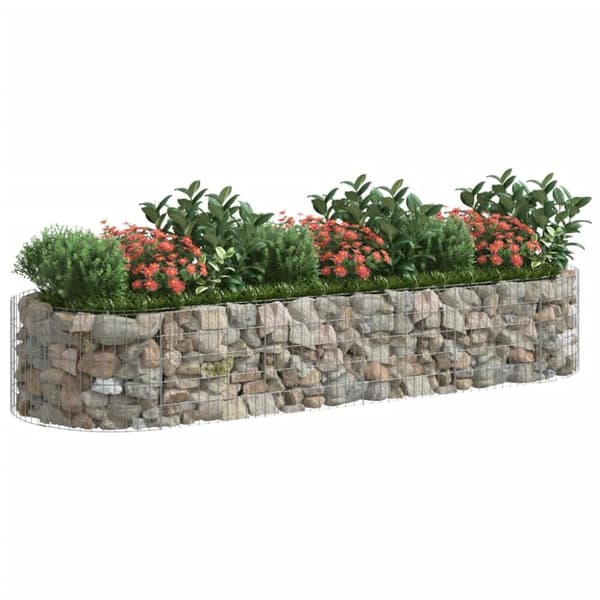 Plantekrukker - Living gabion-højbed 300x100x50 cm galvaniseret jern