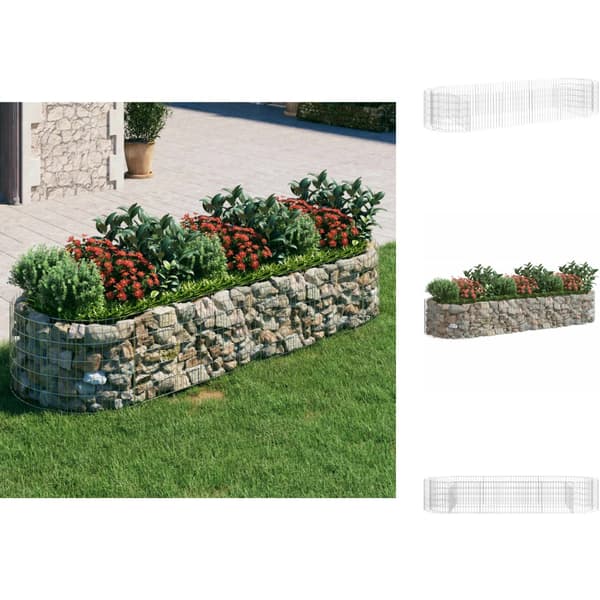 Plantekrukker - Living gabion-højbed 300x100x50 cm galvaniseret jern