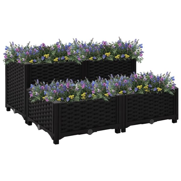 Plantekrukker - Living højbed 80x80x38 cm polypropylen